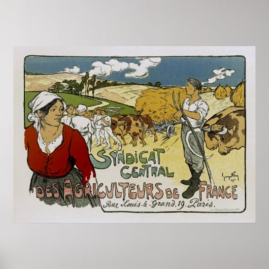 Poster Syndicat Central Des Agriculture De France (Devant)