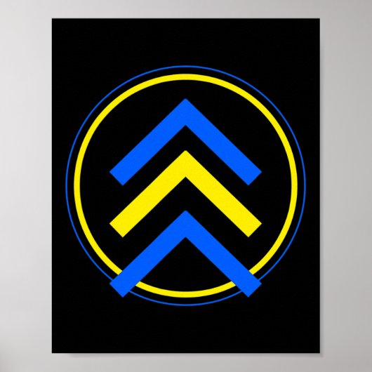 Poster Syndrome de décrochage du logo à 3 flèches (Devant)