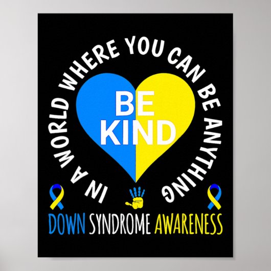 Poster Syndrome de Down Awareness Be Kinder World Down (Devant)