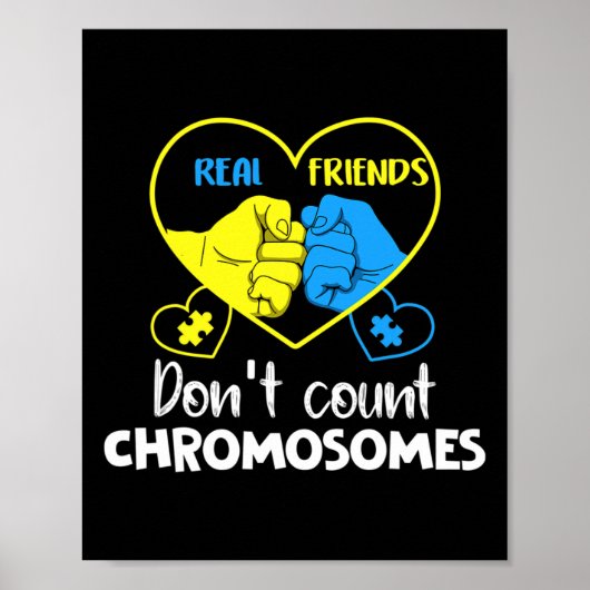 Poster Syndrome de Down Les vrais amis ne comptent pas le (Devant)