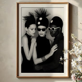 Poster Synergie Chic : Trio Monochrome Avant-Garde