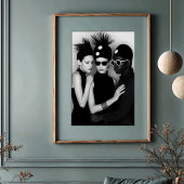 Poster Synergie Chic : Trio Monochrome Avant-Garde