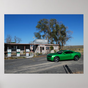 Poster Synergy Green Fifth Generation Chevy Camaro