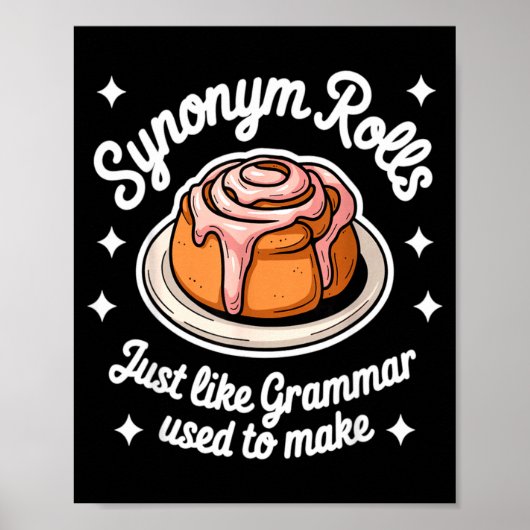 Poster Synonym Rolls Just Like Grammar Used To Make Gramm (Devant)