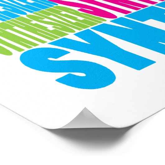 Poster Synthétiseur coloré (Coin)