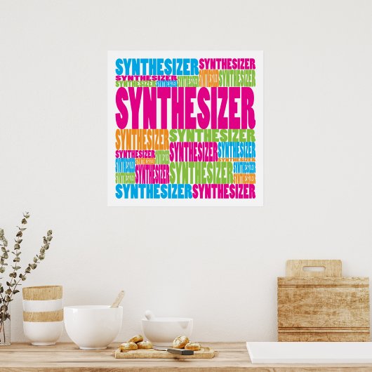 Poster Synthétiseur coloré (Cuisine)