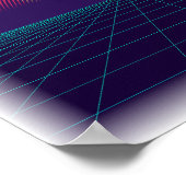 Poster Synthwave Grille - Esthétique Rétro 80 (Coin)