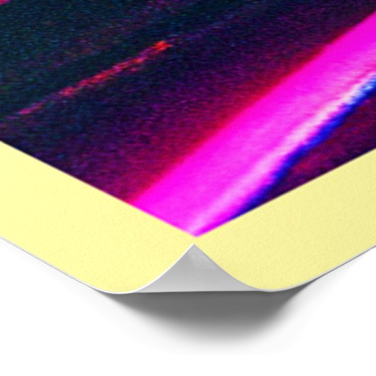 Poster Synthwave numérique Sunset Sea Reflection (Coin)