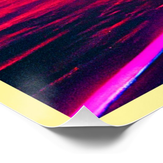 Poster Synthwave numérique Sunset Sea Reflection (Coin)