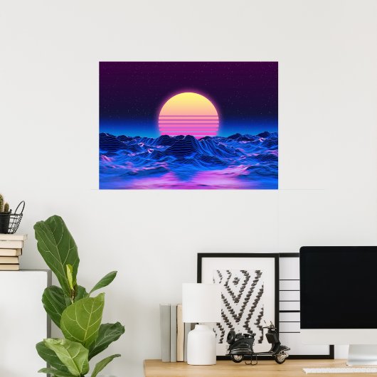 Poster Synthwave | Retrowave Wall Art (Bureau à domicile)