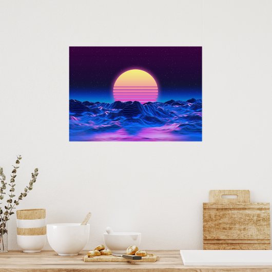 Poster Synthwave | Retrowave Wall Art (Cuisine)