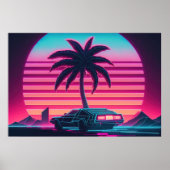 Poster Synthwave Sunset Drive : Course Vers Demain (Devant)