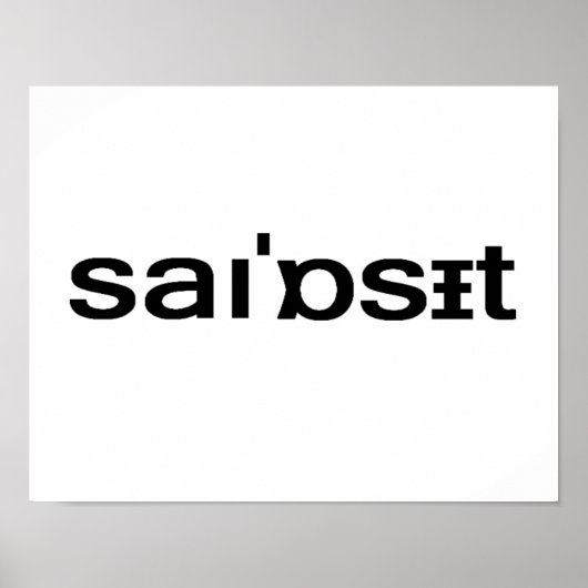 Poster Syosset orthographe phonétique Long Island Nassau (Devant)