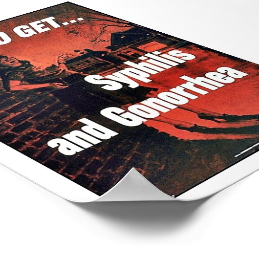 Poster Syphilis Et Gonorrhée (Coin)