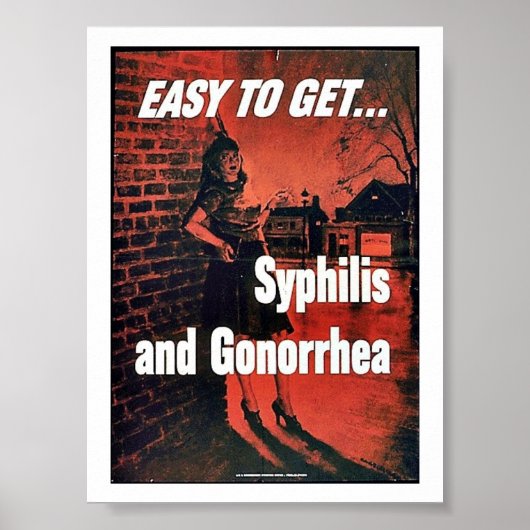 Poster Syphilis Et Gonorrhée (Devant)