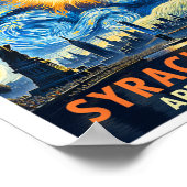 Poster Syracuse New York Total Solar Eclipse 2024 Starry (Coin)