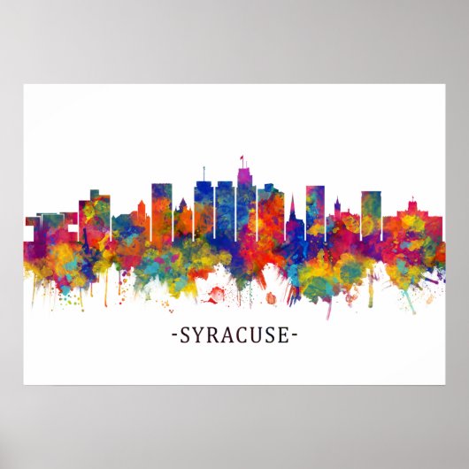 Poster Syracuse USA Skyline (Devant)