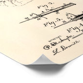 Poster Syringe Hypodermique 1893 Brevet Art Vieux Poivre (Coin)