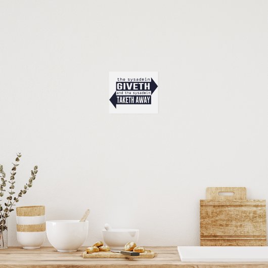 Poster Sysadmin Giveth et Takeaway (Cuisine)