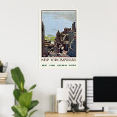 Poster Système Central de New York Gratte-ciel de Manhatt (Bureau à domicile)
