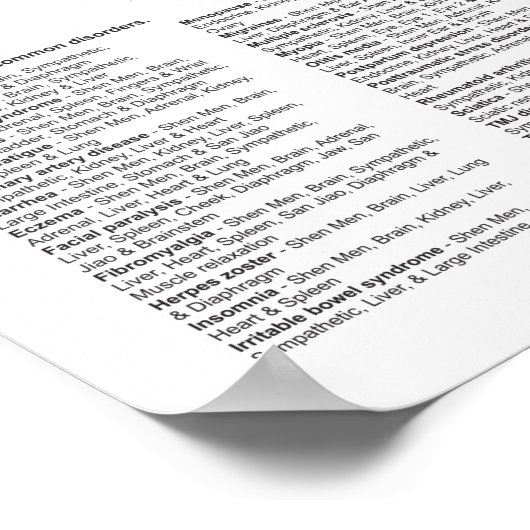 Poster Système chinois d'acupuncture auriculaire (Coin)