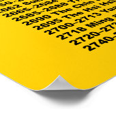Poster Système de classification Harvard-Yenching Jaune (Coin)