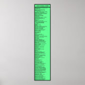 Poster Système décimal Dewey : Vert chaud avec en-tête (Devant)