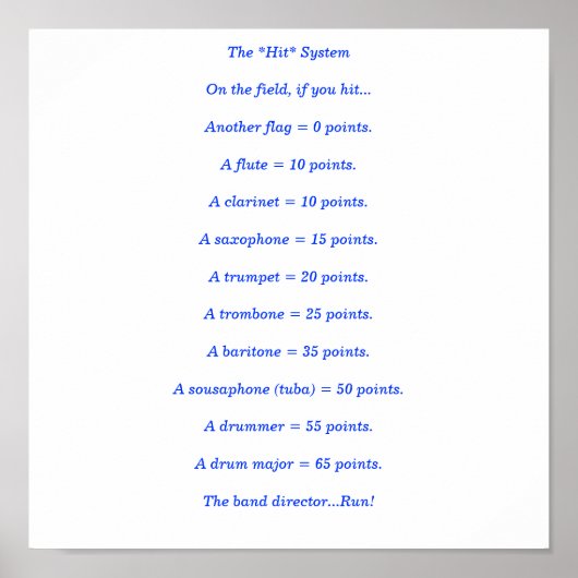 Poster Système *Hit* (Devant)