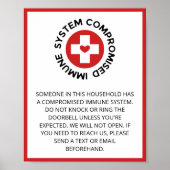 Poster Système immunitaire Compromis Cross Red Heart (Devant)