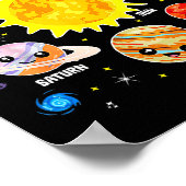 Poster Système Solaire Planète Espace Planètes Garçons Fi (Coin)