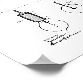 Poster Système Tesla De Brevet D'Éclairage Électrique (Coin)