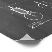 Poster Système Tesla D'Éclairage Électrique Brevet - Chal (Coin)