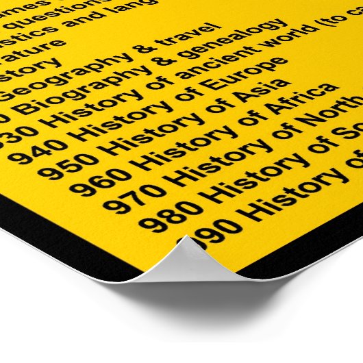 Poster Système universel de classification décimale (Coin)