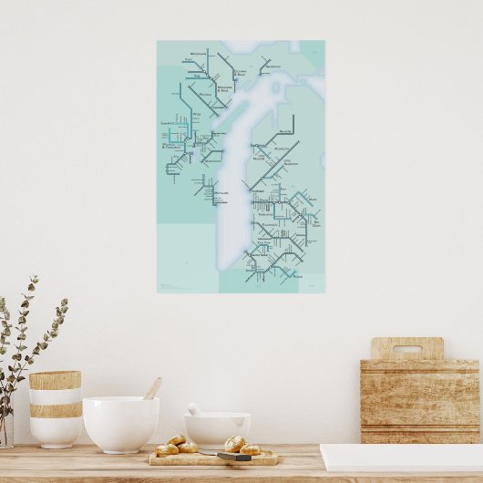 Poster Systèmes du lac Michigan (Cuisine)