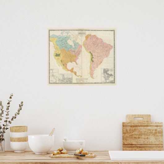 Poster Systèmes fluviaux américains (Cuisine)