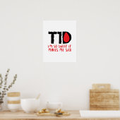 Poster T1D Diabète Diabétique Cadeau (Cuisine)