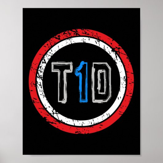 Poster T1d Emblem Type 1 Diabetes Awareness  (Devant)