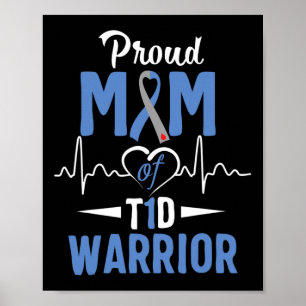 Poster T1d Fière Maman Diabète Sensibilisation Type 1 Ins