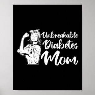 Poster T1d Guerrier Indestructible Diabète Maman Diabète 