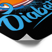 Poster T1D Guerrier Sensibilisation au diabète Lutte cont (Coin)