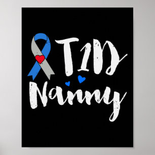 Poster T1D Nanny Type 1 Cadeaux de sensibilisation au dia