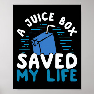 Poster T1d Type 1 Boîte à jus de sensibilisation au diabè