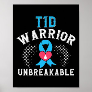 Poster T1d Warrier Unbreakable Diabetes Awareness Mois B