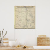 Poster T23S R27E Tulare Comté Plan de section (Cuisine)