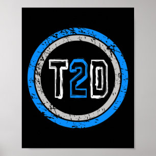 Poster T2d Emblème bleu Type 2 Sensibilisation au diabète