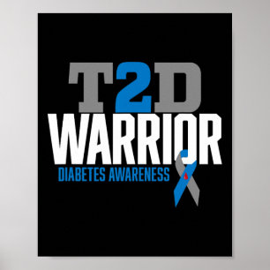 Poster T2d Guerrier Type 2 Sensibilisation au diabète Dia