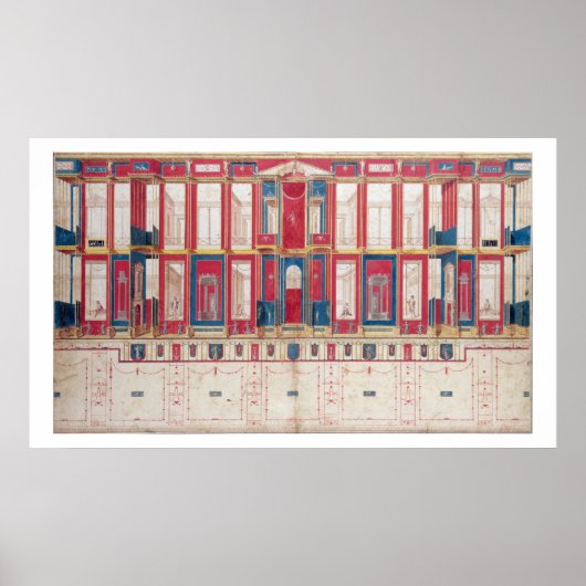 Poster T31456 Étude d'une Fresque romaine, 1775 (avec/c,  (Devant)