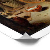 Poster T31883 Un intérieur avec une vieille femme à la ro (Coin)