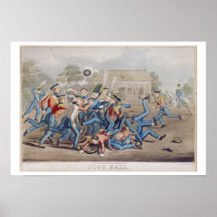 Poster T34890 Football, gravé par George Hunt, 1827 (aq