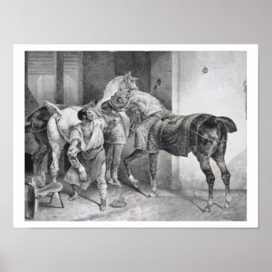Poster T34894 le maréchal-ferrant anglais, 1822 (litho)